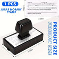 Self-Inking Notary Public Stamp with Jurat Seal – Pre-Printed English “Sworn &amp; Subscribed Before Me” – Portable Notary Stamp for Affidavits, Deeds &amp; Legal Documents (1.38 x 3.35 in)