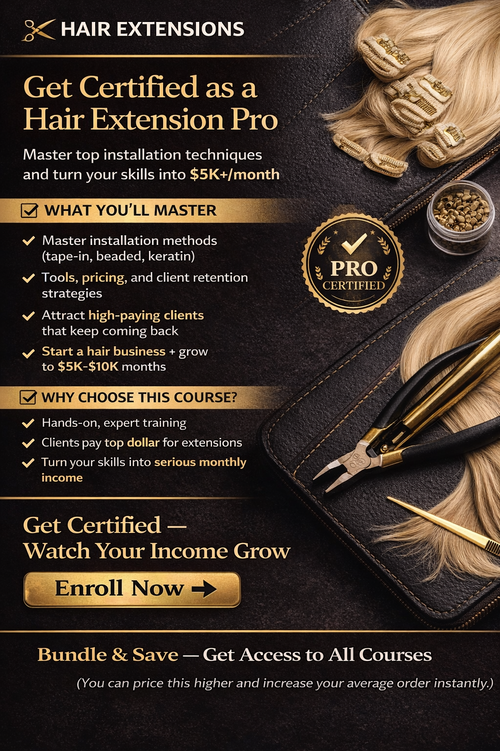 Hair Extension Pro Kit & Certification