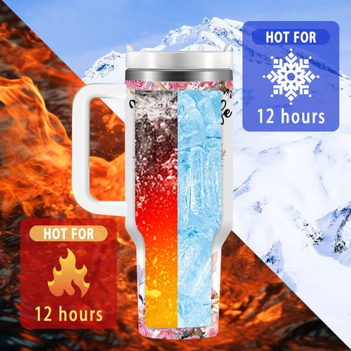 40oz Custom White Tumbler – Add Your Logo