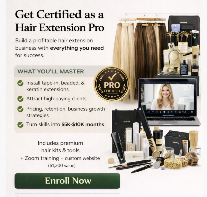 Hair Extension Pro Kit & Certification
